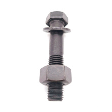 Factory Price Carbon Steel m12x20 steel high tensile black oxide long hex bolts and nuts